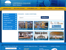 Tablet Screenshot of library.centralia.edu